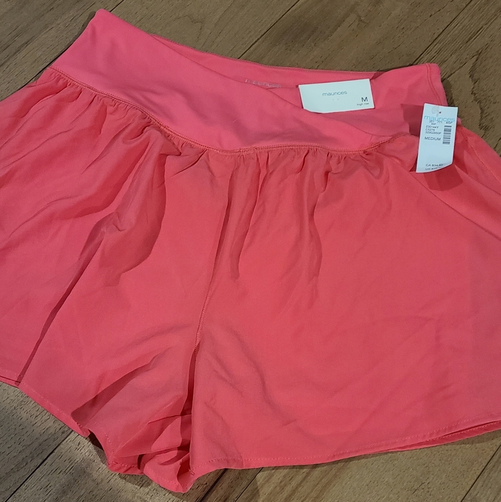 *NEW WITH TAGS!* MAURICES Hot Pink Athletic Crossover Shorts!!